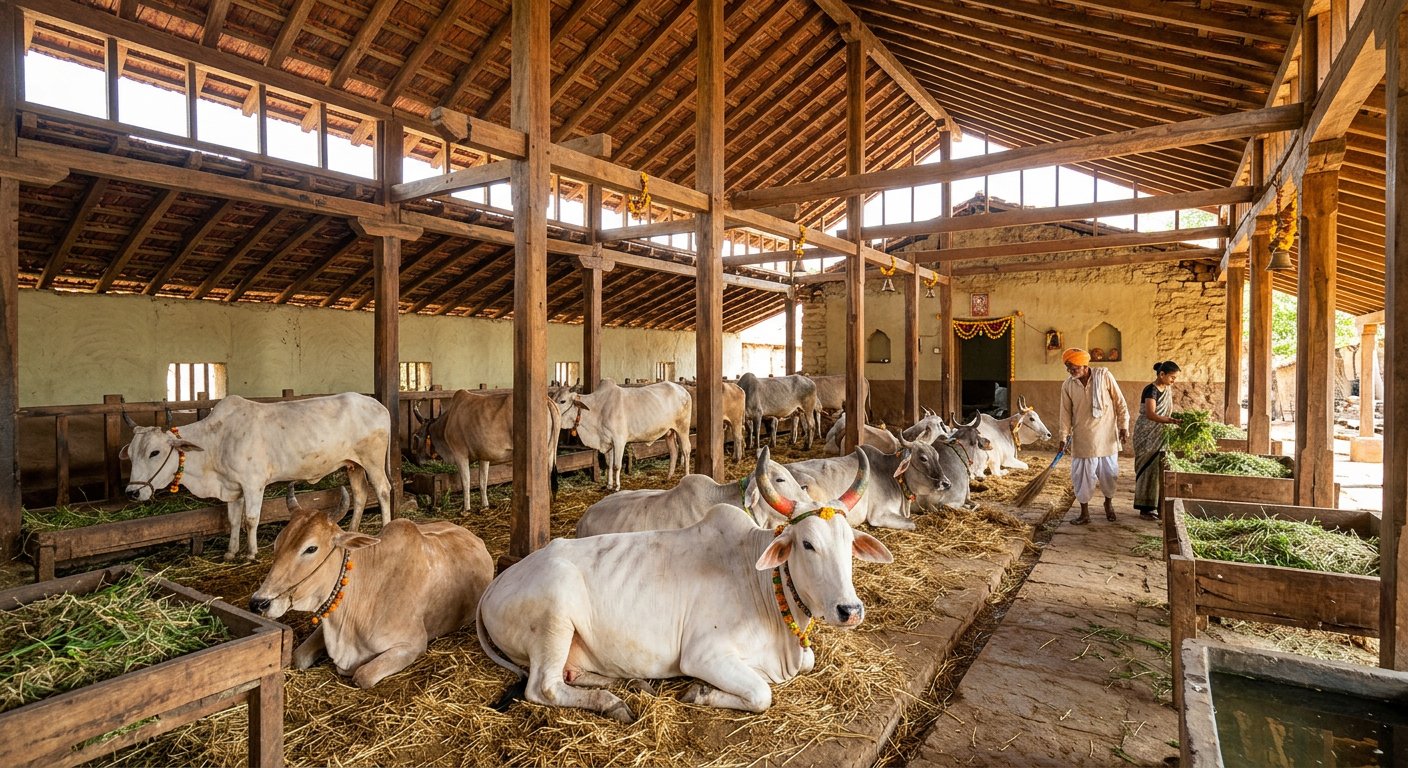 पक्की गौशाला का निर्माण